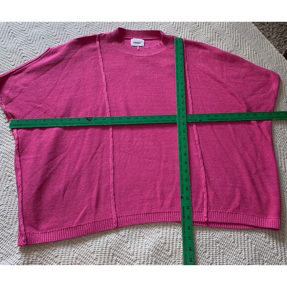 ANDREE Top Sweater Women Size Medium Large Oversized Pink - Picture 5 of 6
